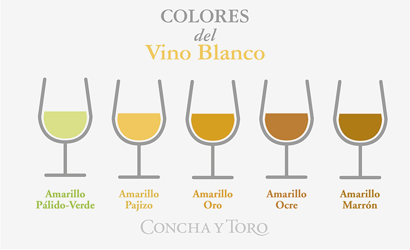 Colores del vino blanco